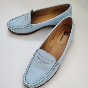 Blue Patent Leather FINCH loafers by BROWNS | Size 7 Medium Width
